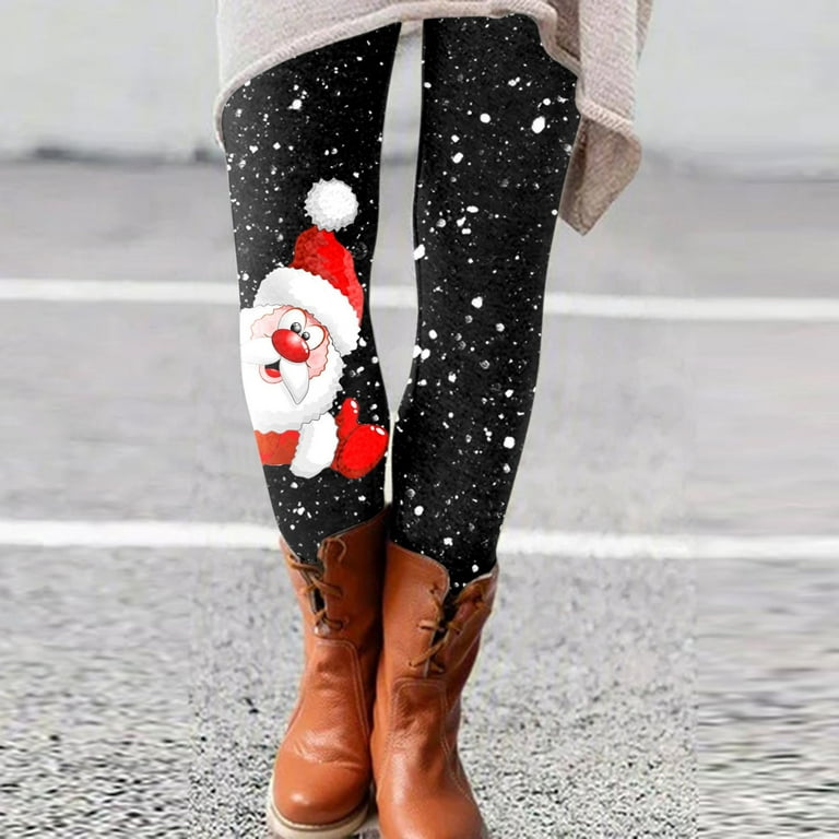 purcolt Womens Funny Printed Ugly Christmas Leggings Holiday Santa Claus  Snowman Deer Leggings Funny Christmas Leggings Xmas Tights Pants Gift for  Women On Clearance 