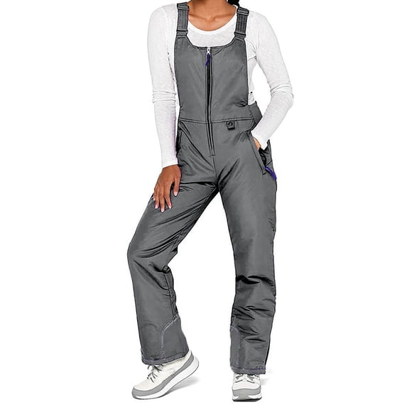 purcolt Womens Insulated Waterproof Ski Bibs Lightweight Zip Up Snowboard Pants Adjustable Shoulder Strap Snow Overalls