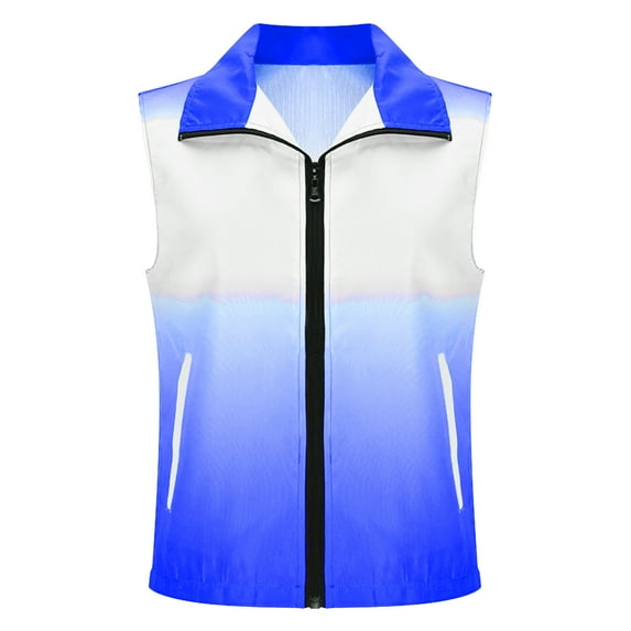 purcolt Womens Lightweight Fishing Vests Gradient Color Casual Sleeveless Full Zip Outdoor Waistcoats with Pockets