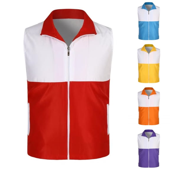 purcolt Womens Lightweight Golf Vest Color-Block Sleeveless Jacket Full-Zip Waistcoats with Pockets Outdoor Vest Outerwear