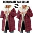 thumbnail image 1 of purcolt Womens Long Puffer Jacket Thicken Sherpa Fleece Lined Hooded Warm Winter Coat Zip Up Down Jackets Parka Outerwear, 1 of 9