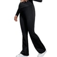 thumbnail image 1 of purcolt Womens Maternity Flare Leggings Over The Belly Crossover Workout Yoga Pregnancy Pants, 1 of 8