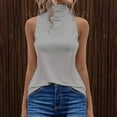 thumbnail image 1 of purcolt Womens Mock Turtleneck Tank Tops Sleeveless Slim Fit Undershirt Stretchy Casual Basic Tees, 1 of 8