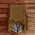 thumbnail image 1 of purcolt Womens Oversized Sweater Boat Neck Long Sleeve Ribbed Knit Pullover Casual Fall Sweater Tops, 1 of 6