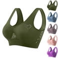 thumbnail image 1 of purcolt Womens Plus Size Sports Bras Mesh Back Breathable Wireless Comfortable Seamless Sleep Yoga Sports Bras with Removable Pads, 1 of 3