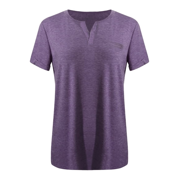 purcolt Womens Plus Size Tops V Neck Short Sleeve Fashion Curved Hem T Shirts Casual Loose Fit Summer Tops, L-5XL