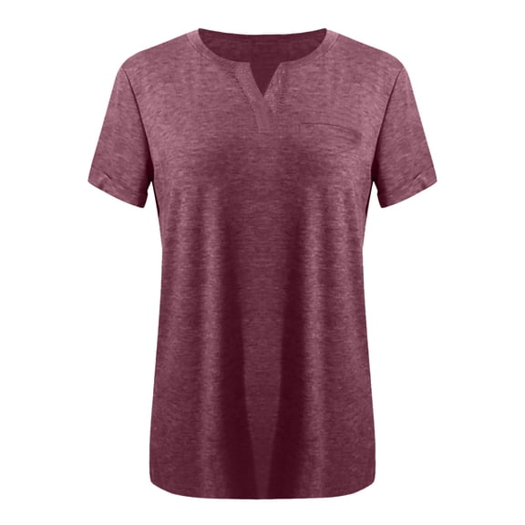 purcolt Womens Plus Size Tops V Neck Short Sleeve Fashion Curved Hem T Shirts Casual Loose Fit Summer Tops, L-5XL