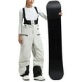 thumbnail image 1 of purcolt Womens Ski Pants Snow Bibs Waterproof Windbreak Baggy Snowboard Overalls Insulated Warm, 1 of 6