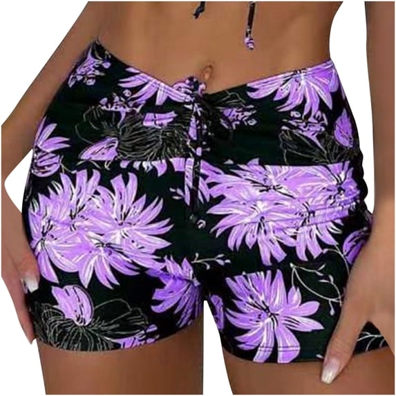 purcolt Womens Swim Shorts Tummy Control High Waisted Board Shorts Quick Dry Bathing Suits Bottoms
