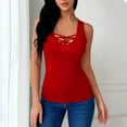 thumbnail image 1 of purcolt Womens Tank Tops Summer Sleeveless Shirts Criss Cross Casual Basic Tee Shirts Slim Fit Blouses, 1 of 6