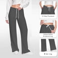 thumbnail image 1 of purcolt Womens Wide Leg Sweatpants Casual Drawstring Lounge Pants High Waisted Workout Sweat Pants, 1 of 6
