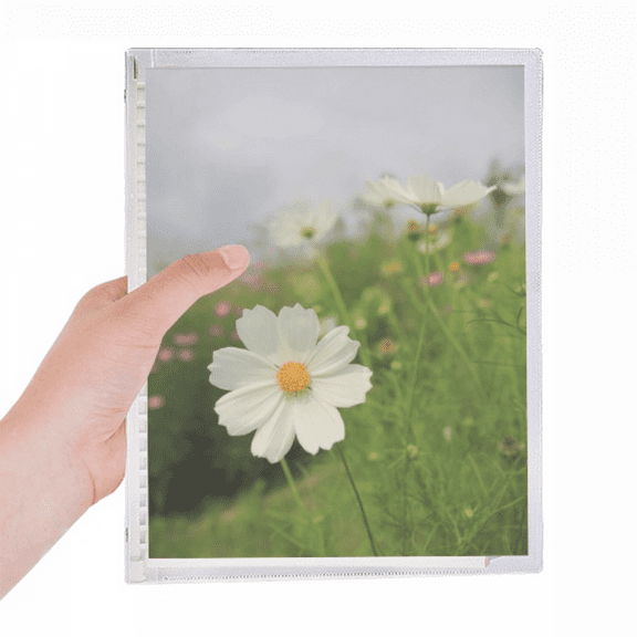 pure white cosmos notebook loose diary refillable journal statiry