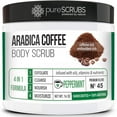 thumbnail image 1 of pureSCRUBS Premium Organic Arabica Coffee Body Scrub Set - PEPPERMINT BLEND Lg 16oz Anti Cellulite Scrub With Essential Oils & Nutrients + FREE Wooden Spoon, Loofah & Mini Organic Exfoliating Bar Soap, 1 of 8
