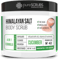 thumbnail image 1 of pureSCRUBS Premium Pink Himalayan Salt Body Scrub Set- Large 16oz CUCUMBER BODY SCRUB - Infused With Organic Essential Oils & Nutrients + FREE Wooden Spoon, Loofah & Mini Exfoliating Bar Soap, 1 of 8