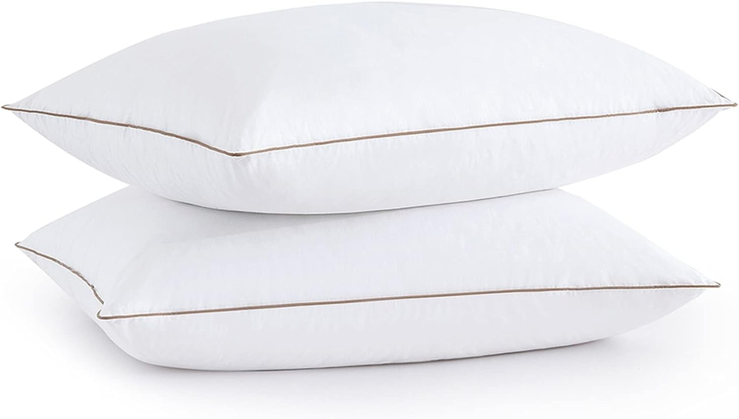 puredown® Goose Feathers Down Pillows Queen Size Set of 2 Made in USA