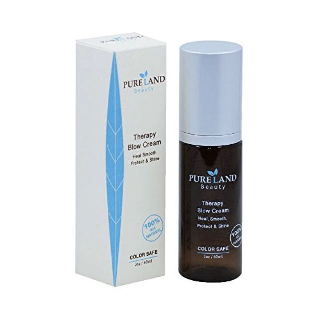 pureland beauty therapy blow cream - leave-in hair repair treatment - hydrating hair mask for sensitive scalp and dry hair - natural hair care - chemical-free and plant-based