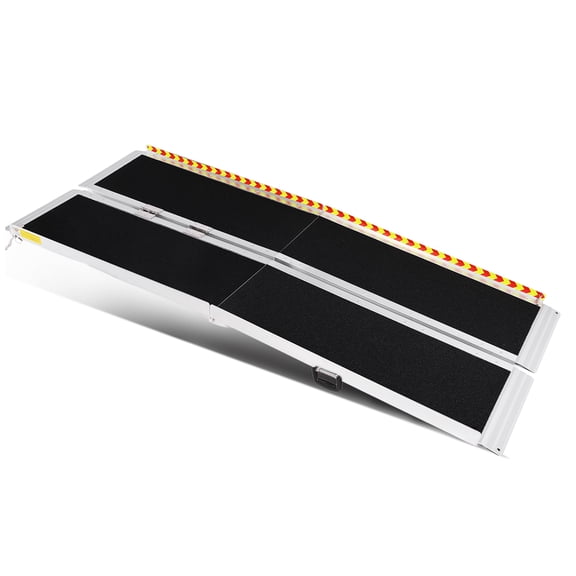 puresly 6FT Portable Wheelchair Ramp Aluminum Folding Handicap Ramp with Handle Threshold Ramps for Home Steps Stairs Entry Doorways