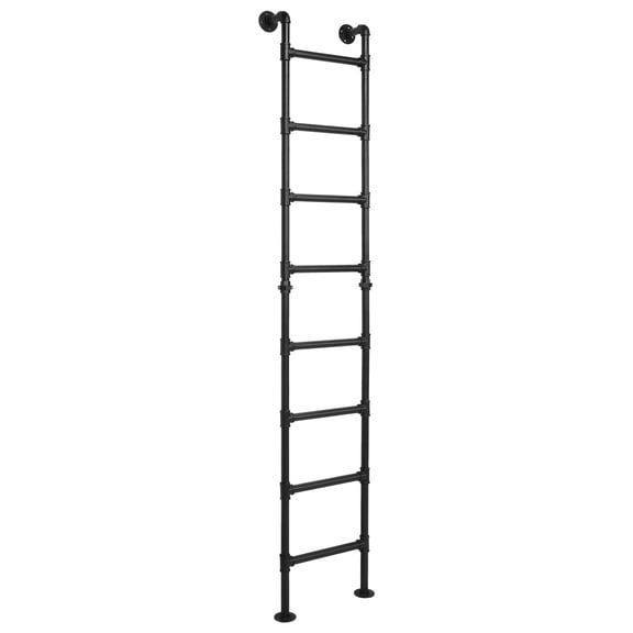 puresly 8Ft Loft Ladders Heavy-duty Metal Ladder Space-saving Floor-standing Ladders Multi-purpose for Caravans Dormitory Double Beds (8ft A)