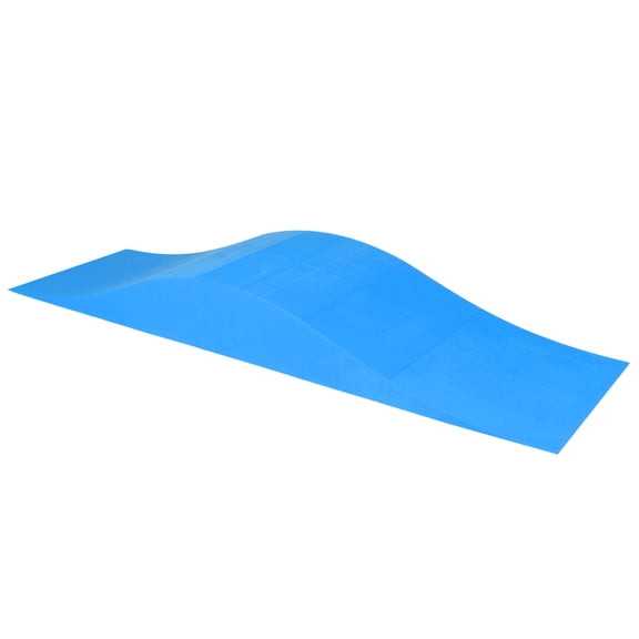 puresly Bike Ramp with Load Capacity of 330 Lbs 70inch Length Skateboard Bike Jump Skate Landwave Ramp for Scooters Bmx Bikes And Rc Cars (Blue)