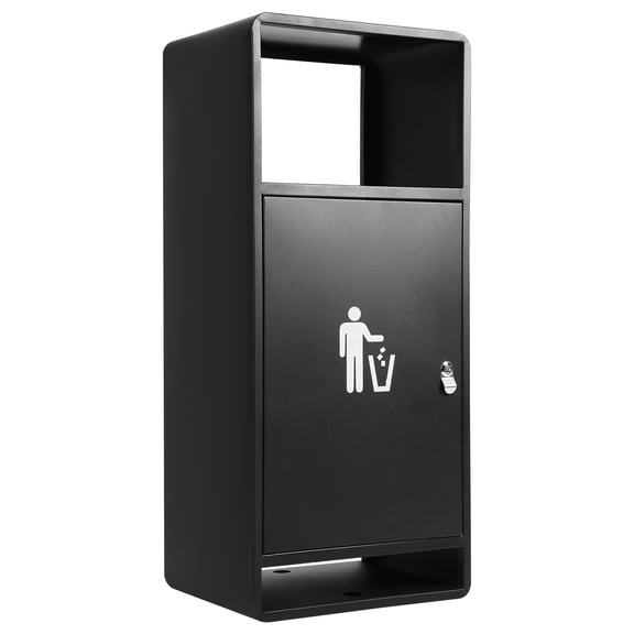 puresly Commercial Outdoor Trash Can Public Street Regular Waste Storage Bucket Large Capacity with Ashtray for Office Hotel Lobby Patio