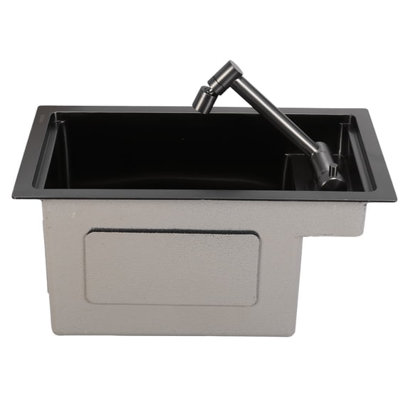 puresly Kitchen Sink 16.9x9.8x8.7 Inch 304 Stainless Steel Bar Sinks with Faucet Single Bowl Undermount Sinks for Home And Apartment Outdoor Camper