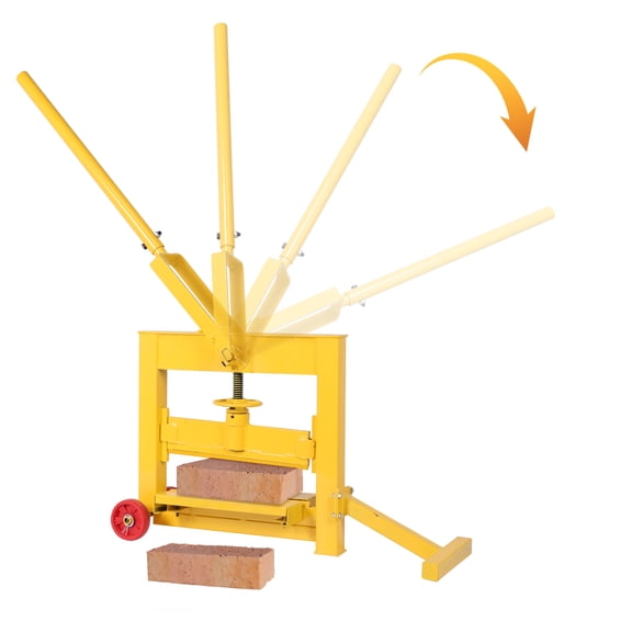 puresly Mini Manual Brick Cutter, Wheeled Manual Concrete Block Pavement Cutter, Cutting Width 0-16.5 inches, Suitable for Curbstone Sidewalks