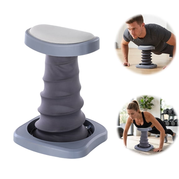 puresly Spring-Assisted Push Up Trainer for Beginners, Core Support Home Workout Equipment for Chest and Upper Body Strength Training (Gray)