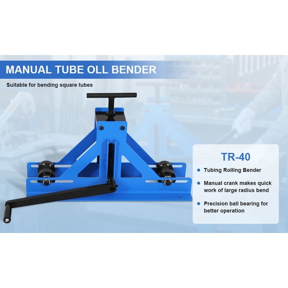 puresly Tube Roller Bender for Square/round Pipes Manual Tube Pipe Roller Bender Metal Bending Machine for Mild Steel Cooper & Aluminum