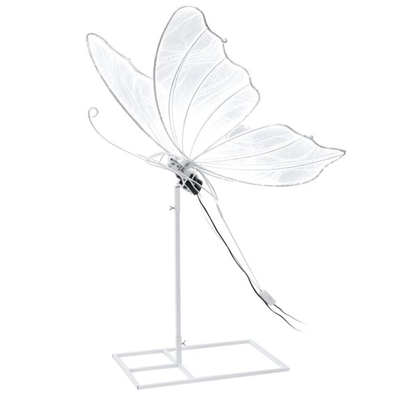 puresly Wedding Butterfly Floor Lamp Decorations Adjustable Heigh Creative Butterfly Ceiling Lights Decoration Easy To Install for Weddings And Party (80CM)