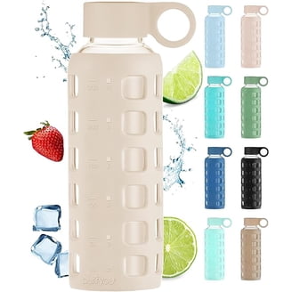 Glass Water Bottles for Sports and Outdoors with Stylish Designs