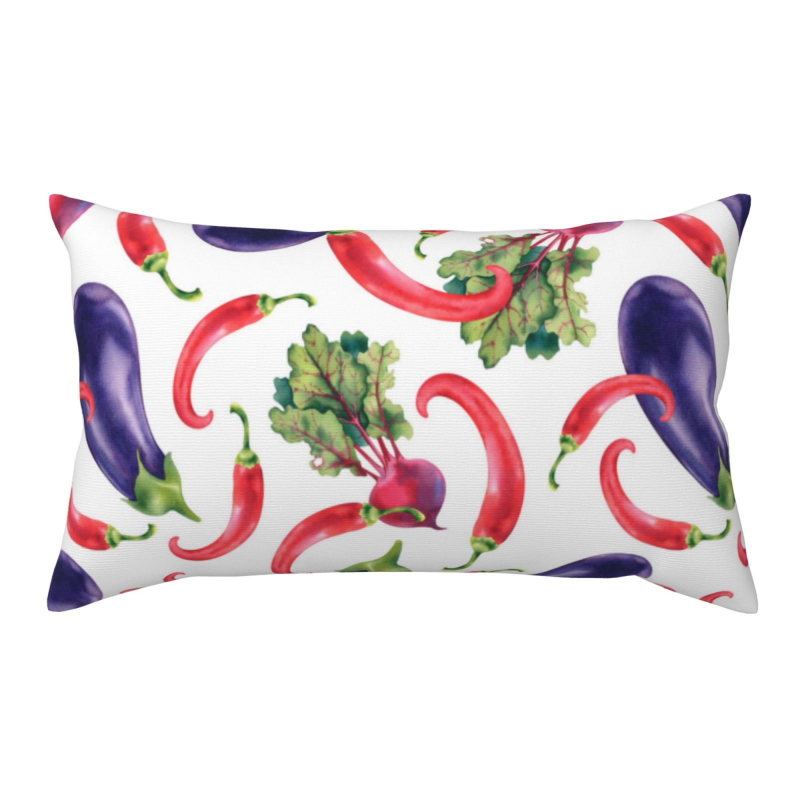 purple Eggplant red chili King Pillow Cases Standard Size 20x36in