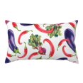 purple Eggplant red chili King Pillow Cases Standard Size 20x36in