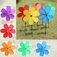 thumbnail image 1 of purple Garden Windmill Colorful Flower Windmills Spinner Wind Home Decorative Yard Patio Outdoor Ornaments For Children Gifts, 1 of 6