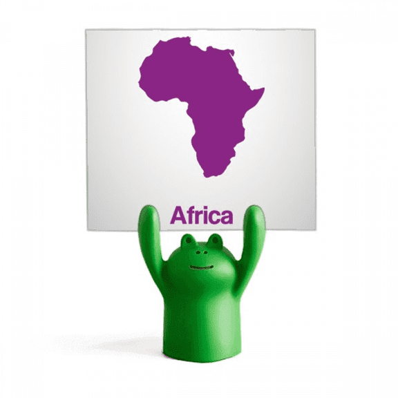 purple afillustration map pattern Memo Holder Cartoon Animal Frog Stand Decoration