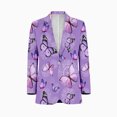 thumbnail image 1 of purple butterfly dandelion Men's Suit Blazer Casual Party Wear Slim Fit Suit Jacket Fashionable Luxury British Style Men Suit Coat, 1 of 5
