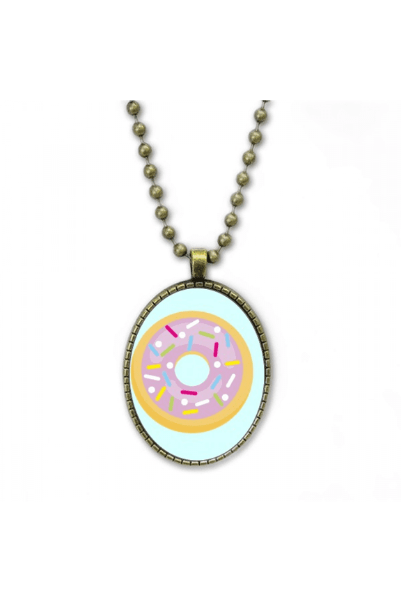 purple dessert sweet food necklace vintage chain bead pendant jewelry collection