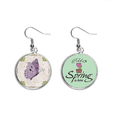 thumbnail image 1 of purple with quote decoration dangle season sp earring jewelry, 1 of 4