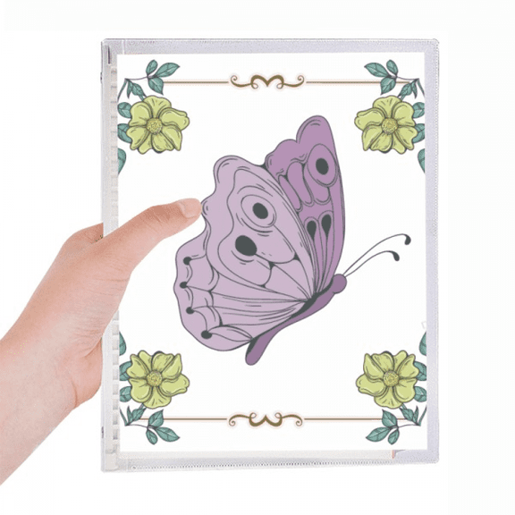 purple with quote notebook loose diary refillable journal statiry