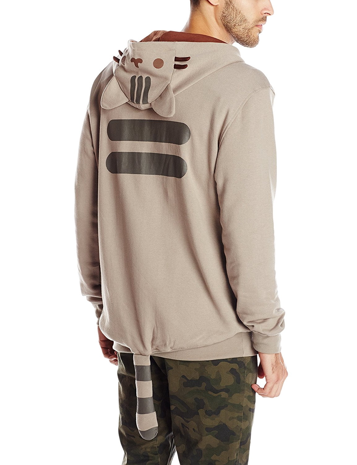 pusheen the cat adult light gray costume hoodie sweatshirt