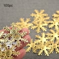 thumbnail image 1 of putnchl 100pc Gold Cloth Christmas Snowflake Confetti Christmas Decoration 4cm, 1 of 2