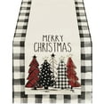 thumbnail image 1 of putnchl 13x72 Inch Mode Waterclor Plaid Christmas Trees Merry Xmas Table Runner, Seasonal Winter Holiday Kitchen Dining Table Christmas Decoration For Indoor Home Party, 1 of 3