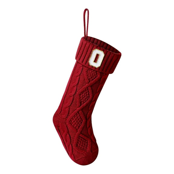 putnchl 18-inch Christmas Stockings With Initials - Holiday Stockings For Kids & Family Christmas Decorations