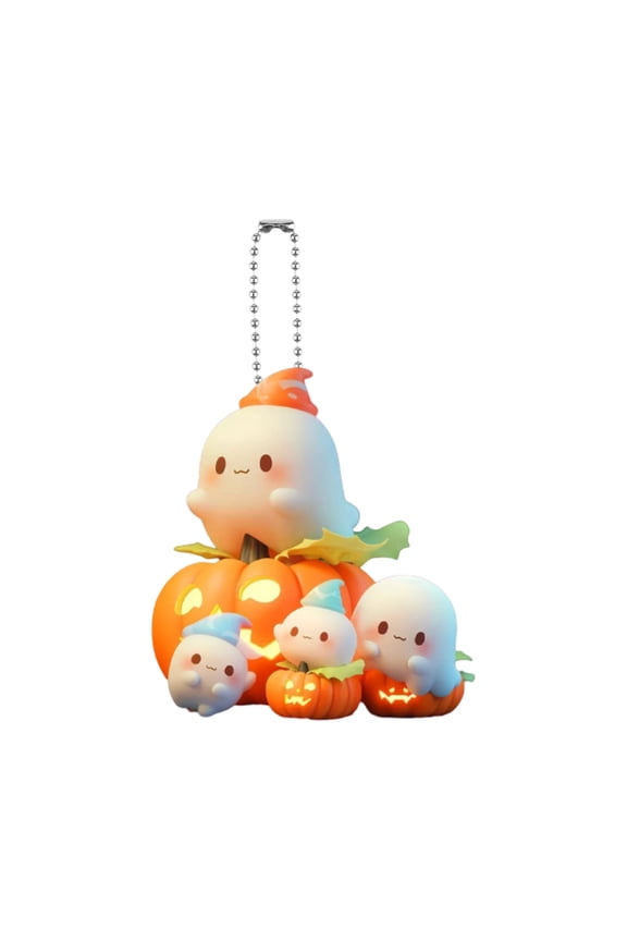 2D Acrylic Halloween Creative Pumpkin Car Pendant, Keychain, Backpack Hanger