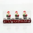 thumbnail image 1 of putnchl 3 Pieces Christmas Tealight Candles Handmade Delicate Santas Snowman Acorn Tree Candles for Christmas Home Decoration Gifts, 1 of 3