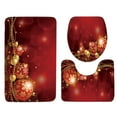 thumbnail image 1 of putnchl 3pcs Christmas Day Non-Slip Bath Mat Bathroom Kitchen Carpet Doormats Decor, 1 of 2