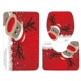 thumbnail image 1 of putnchl 3pcs Christmas Day Non-Slip Bath Mat Bathroom Kitchen Carpet Doormats Decor, 1 of 2