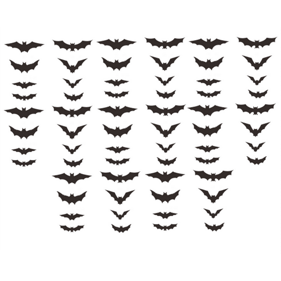 putnchl 96pcs Stickers - Reusable Cute Halloween Decorations - Self-Adhesive Wall Stickers For Gothic , Doors, Walls, Rooms, Closets