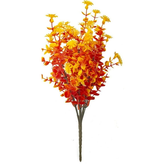 putnchl Autumn Plants Artificial Flowers Spring Grass Violet Persian Leaves Furniture Outdoor Garden Halloween Decoration