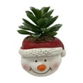 thumbnail image 1 of putnchl Christmas Artificial Succulent Plants In Pots Resin Fake Flower Planter Santa Snowman 4.5 Inch Small Faux Pot Plants Christmas Decorations For Home Indoor Decor, 1 of 3