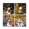 thumbnail image 1 of putnchl Christmas Decoration Cartoon Snowman Glass Window Stickers, Window Stickers, Snowflake Snow Scenery Decoration, 4 Pieces, 1 of 2